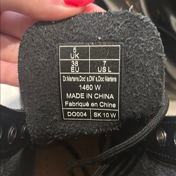 Dr. Martens Black Combat Boots with Patent Leather - Picture 3 of 6